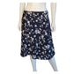 Christopher & Banks Womens Size 6 Blue Calf-Length Skirt with White Floral Pattern Size 6 Christopher & Banks