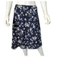 Christopher & Banks Womens Size 6 Blue Calf-Length Skirt with White Floral Pattern Size 6 Christopher & Banks