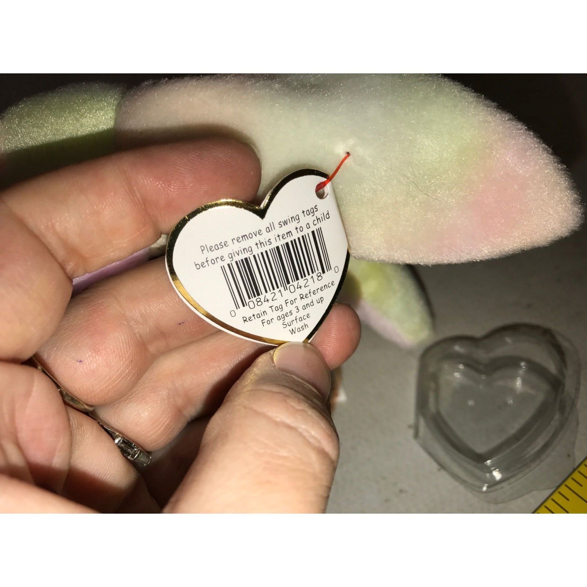 1998 Hippie the tie-dyed Bunny Beanie Baby TY Beanie Baby  A+ Stuff Plush Toys / Stuffed Animals