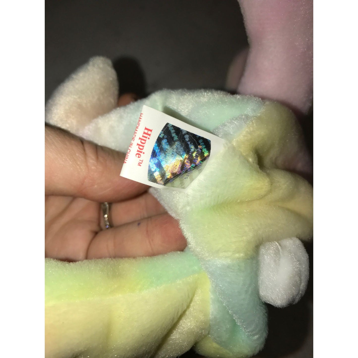 1998 Hippie the tie-dyed Bunny Beanie Baby TY Beanie Baby  A+ Stuff Plush Toys / Stuffed Animals