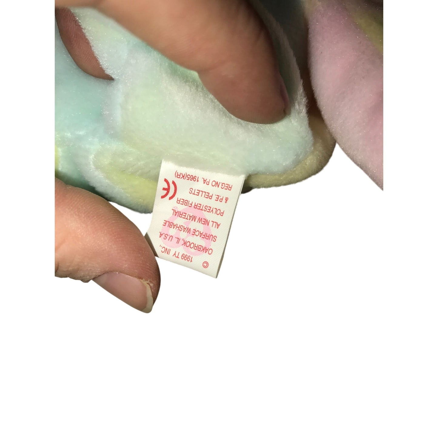 1998 Hippie the tie-dyed Bunny Beanie Baby TY Beanie Baby  A+ Stuff Plush Toys / Stuffed Animals