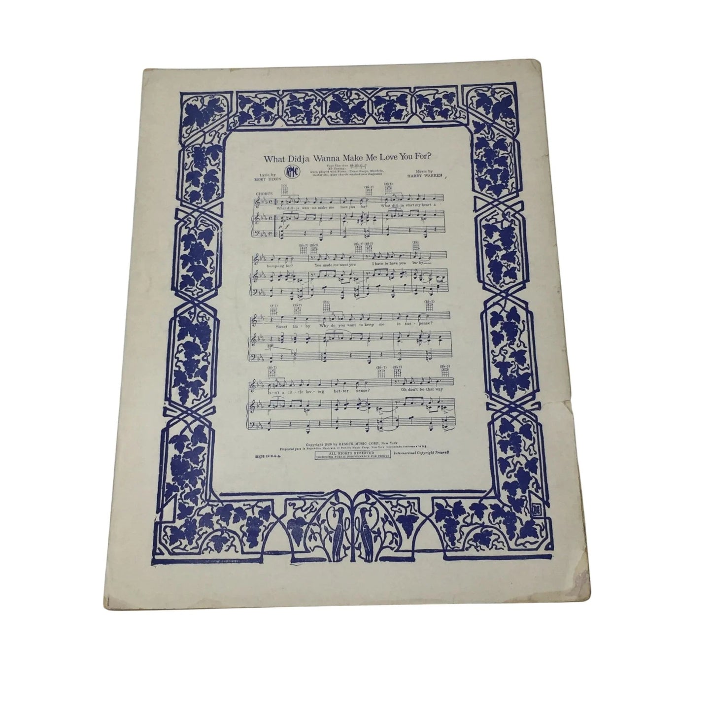 ''You are my light in the sky'' 1929 Sheet Music - Remick music corporation - SHEET MUSIC - A+ Stuff