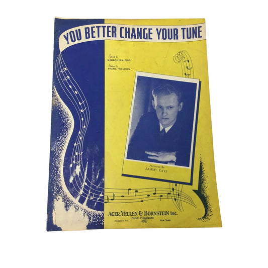 ''YOU BETTER CHANGE YOUR TUNE'' SHEET MUSIC BOOK - A+ Stuff - SHEET MUSIC - A+ Stuff