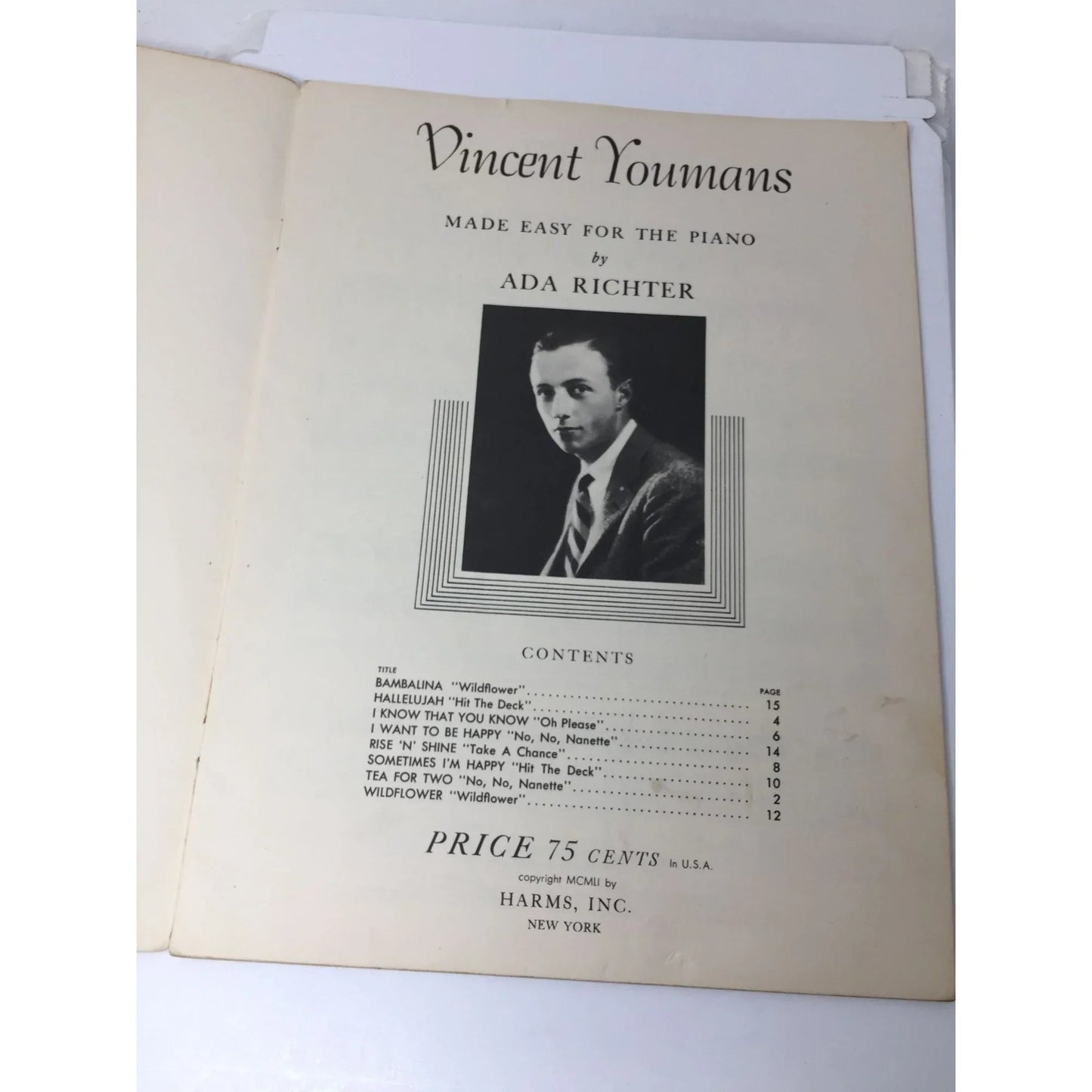 ''YOUMANS MADE EASY FOR THE PIANO'' by Ada Richter - A+ Stuff - SHEET MUSIC - A+ Stuff