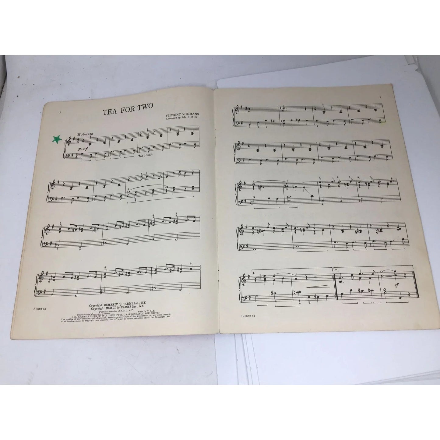''YOUMANS MADE EASY FOR THE PIANO'' by Ada Richter - A+ Stuff - SHEET MUSIC - A+ Stuff