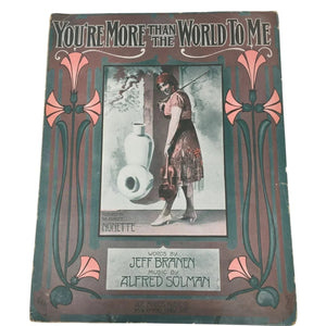 ''You're More Than The World To Me'' Vintage Sheet Music
