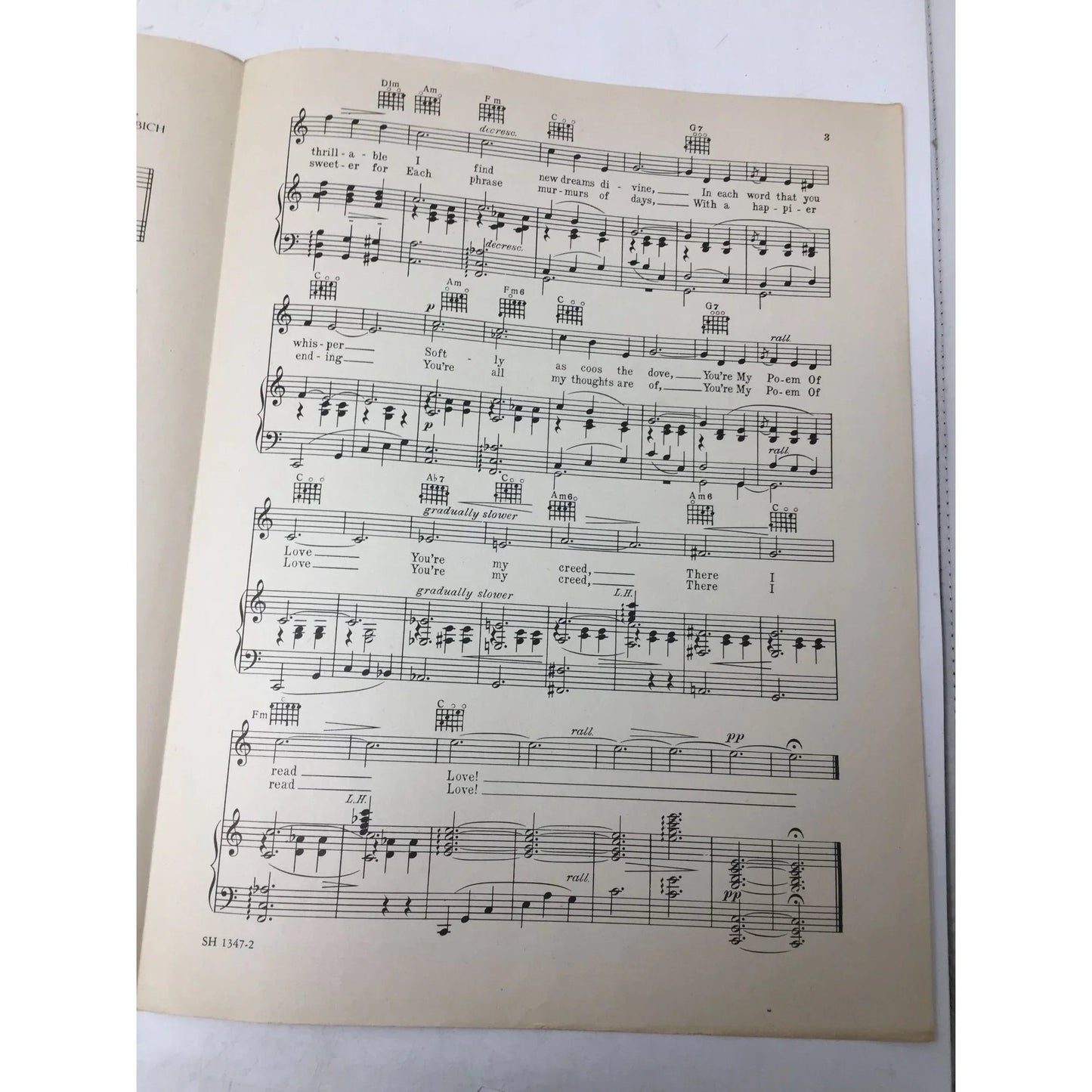 ''You're My Poem of Love'' by Howard Johnson and Zdenko Fibich - A+ Stuff - SHEET MUSIC - A+ Stuff