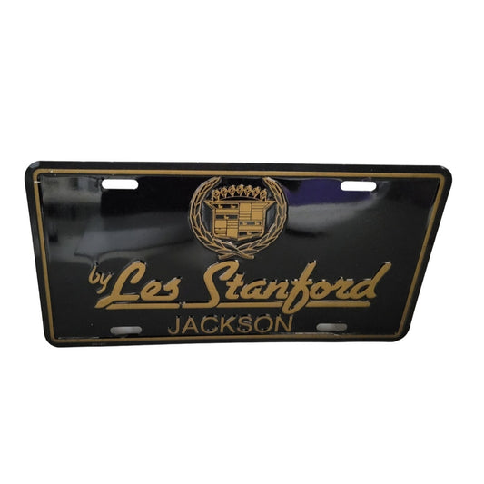 Vintage Les Stanford JACKSON Cadillac License Plate