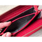 YSL Yves Saint Laurent Red Patent Leather Zippy Wallet - A+ Stuff