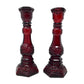 Vintage Avon 1876 Cape Cod Collection Ruby Red Glass Candlestick (Patchwork Cologne Bottle) Avon  A+ Stuff Candle Holders