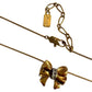 Yves Saint Laurent Gold and Rhinestone Bow Necklace - Yves Saint Laurent - Necklace with Pendant - A+ Stuff
