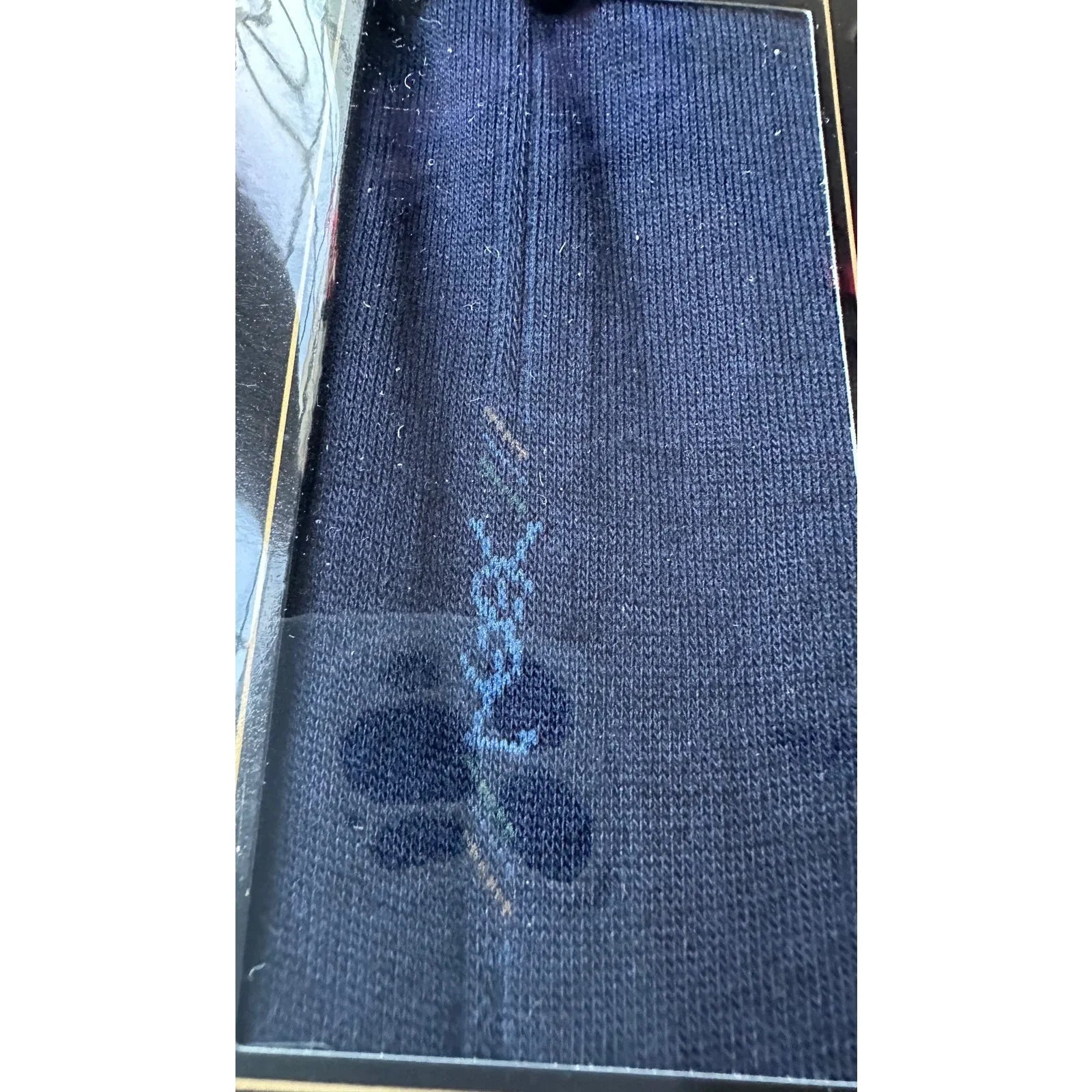 Yves Saint Laurent Mens Dress Socks - Blue - New in Sealed Box - Yves Saint Laurent - Mens Dress Socks - A+ Stuff