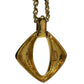Yves Saint Laurent (YSL) Gold - Plated Necklace w Rhinestones - 20" - Yves Saint Laurent - Necklace with Pendant - A+ Stuff