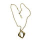 Yves Saint Laurent (YSL) Gold - Plated Necklace w Rhinestones - 20" - Yves Saint Laurent - Necklace with Pendant - A+ Stuff