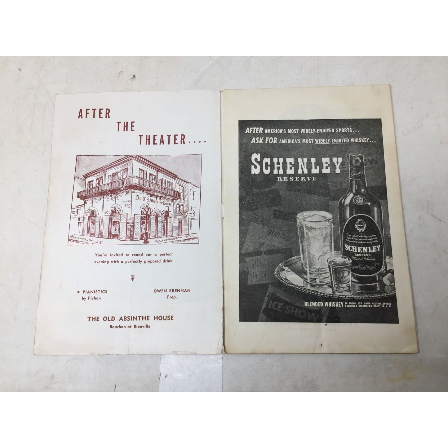 Vintage 1946 program for the Ballet Theatre performance