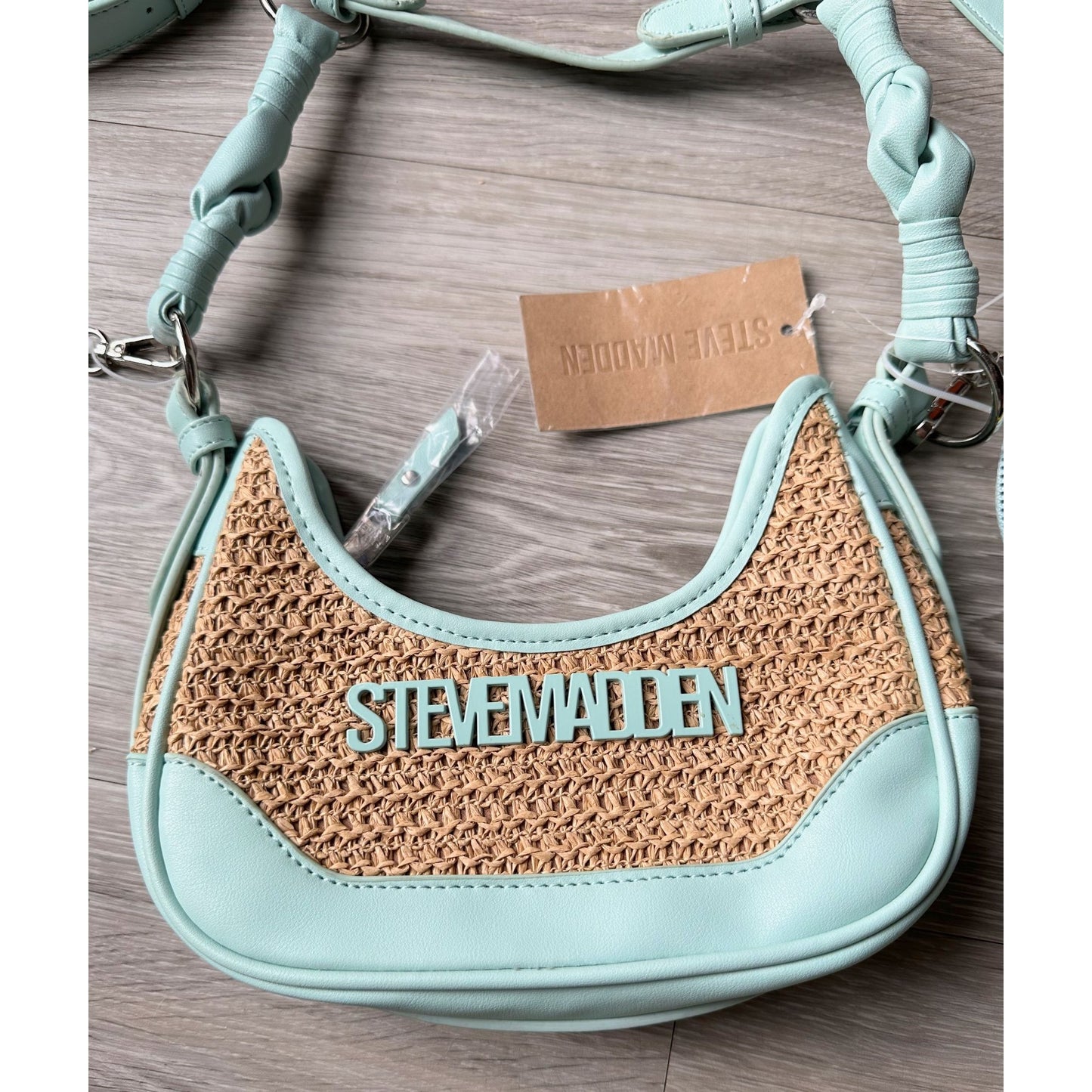 Steve Madden Bdaryll Crossbody / Shoulder bag - Frest Mint  with Round Tag Pouch NWT