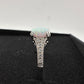 Beautiful 1.30 Carat Cushion Cut Lab Created White Opal Ring Size 7