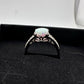 Beautiful 1.30 Carat Cushion Cut Lab Created White Opal Ring Size 7