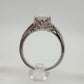 Beautiful 1.30 Carat Cushion Cut Lab Created White Opal Ring Size 7