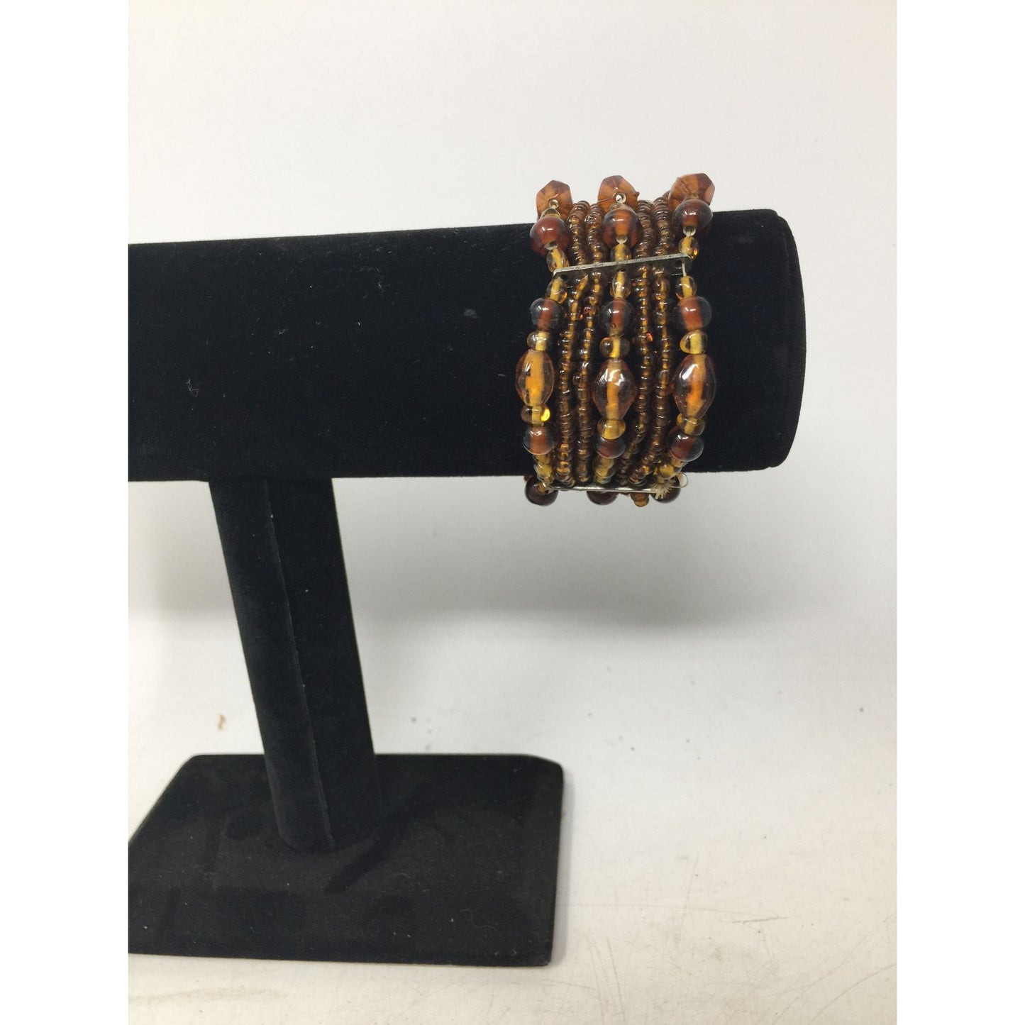 Women's Amber Colored Mixed Bead Bracelet