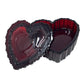 Vintage Avon 1876 Cape Cod Collection Ruby Red Glass Heart-Shaped Trinket Box Avon  A+ Stuff vintage collectible
