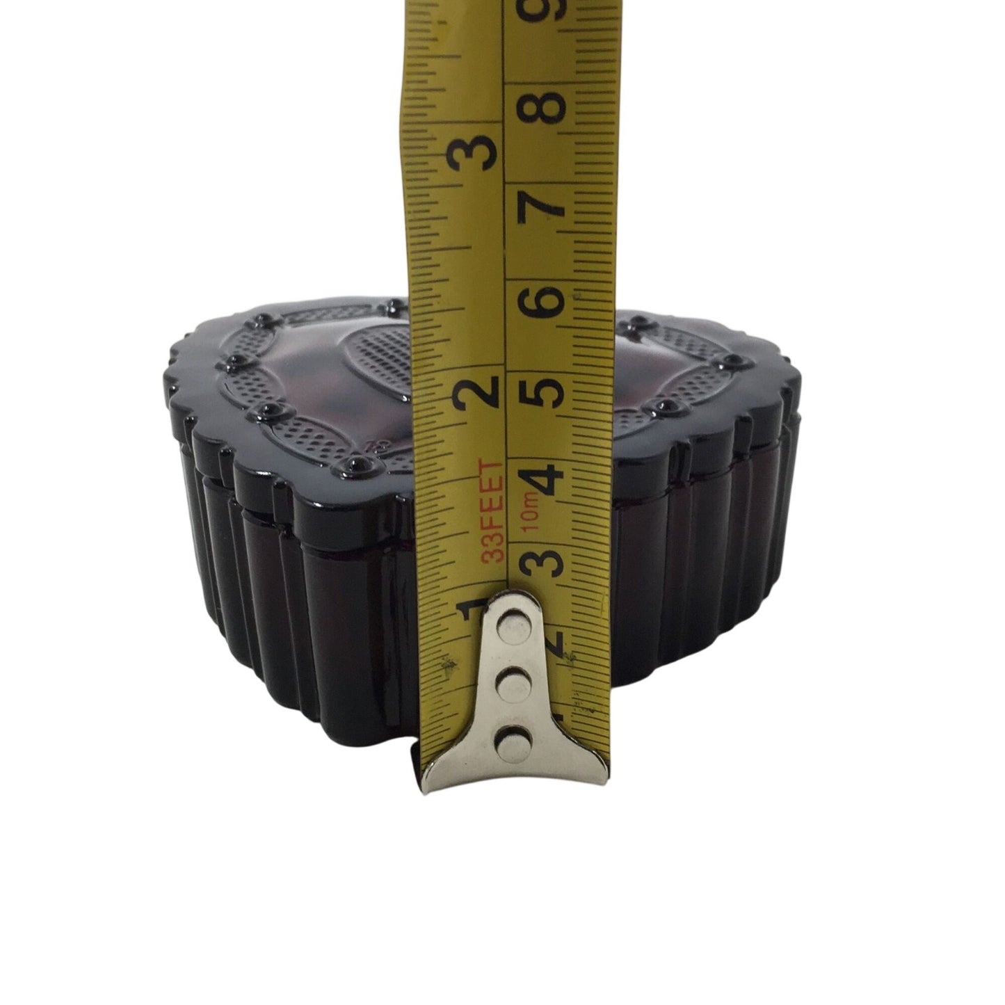 Vintage Avon 1876 Cape Cod Collection Ruby Red Glass Heart-Shaped Trinket Box Avon  A+ Stuff vintage collectible