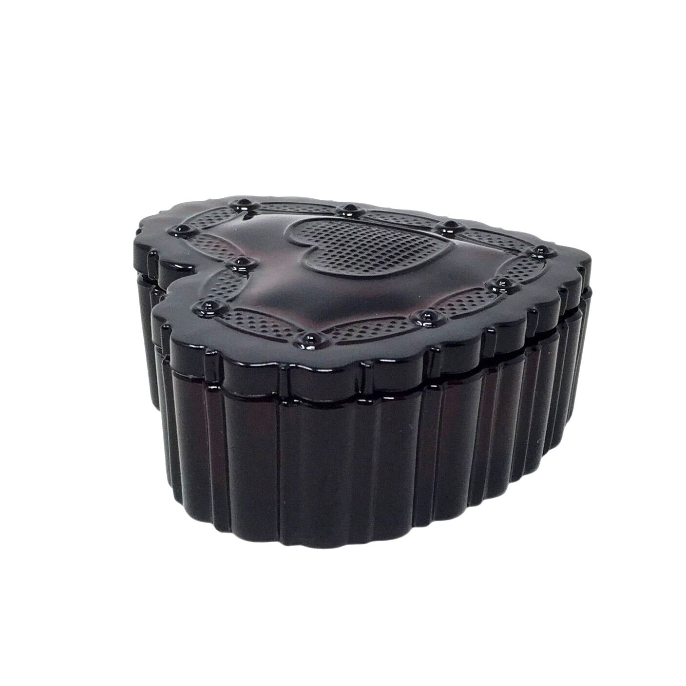 Vintage Avon 1876 Cape Cod Collection Ruby Red Glass Heart-Shaped Trinket Box Avon  A+ Stuff vintage collectible