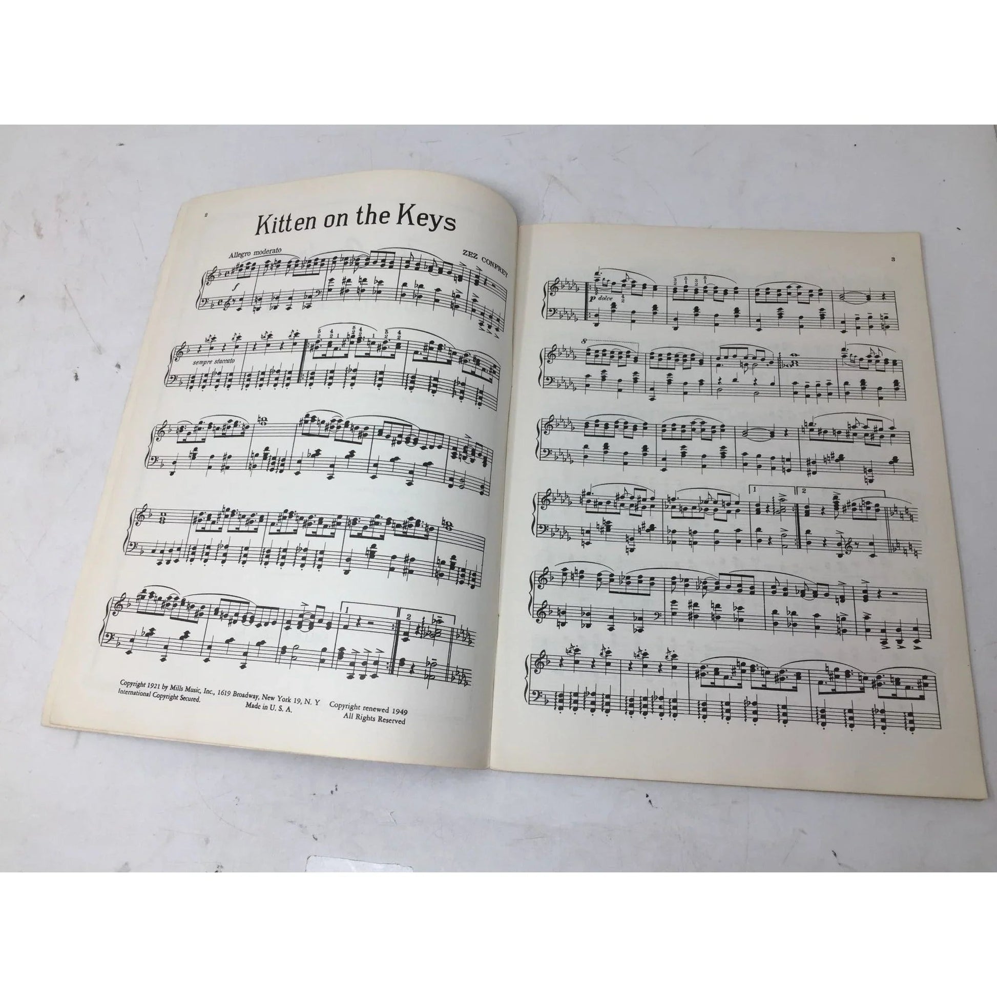 Zez Confrey's Novelty Piano Solos Vintage Sheet music book - A+ Stuff - Sheet Music - A+ Stuff