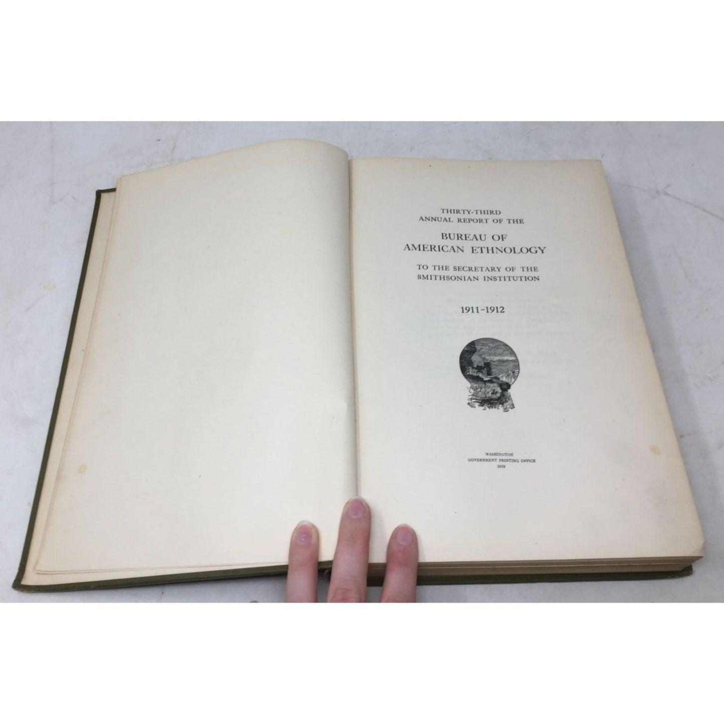 Collectible Antique Copy of Thirty-Third Annual Report of the Bureau of American Ethnology to the Secretary of the Smithsonian Institution, unbranded  A+ Stuff Vintage Books