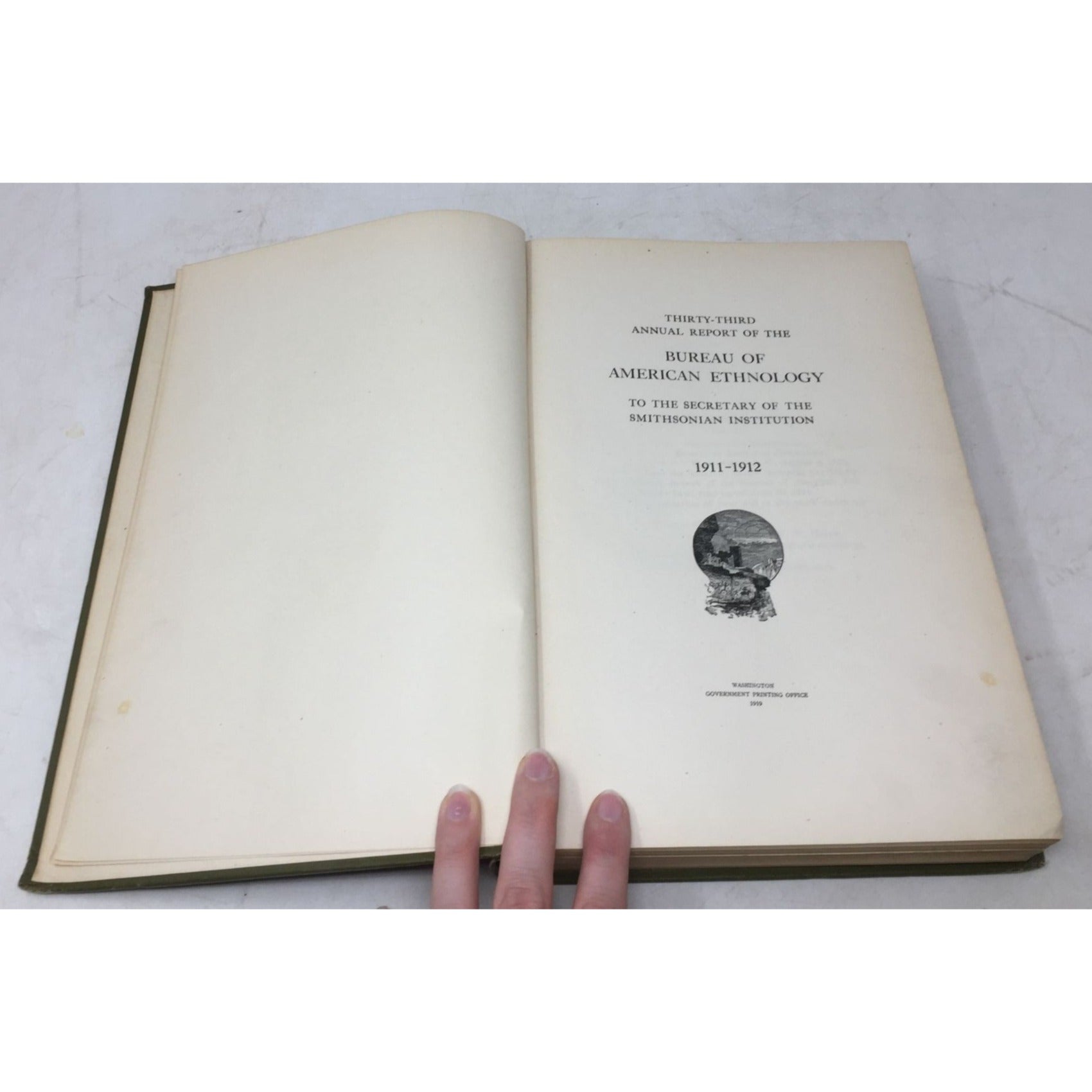 Collectible Antique Copy of Thirty-Third Annual Report of the Bureau of American Ethnology to the Secretary of the Smithsonian Institution, unbranded  A+ Stuff Vintage Books