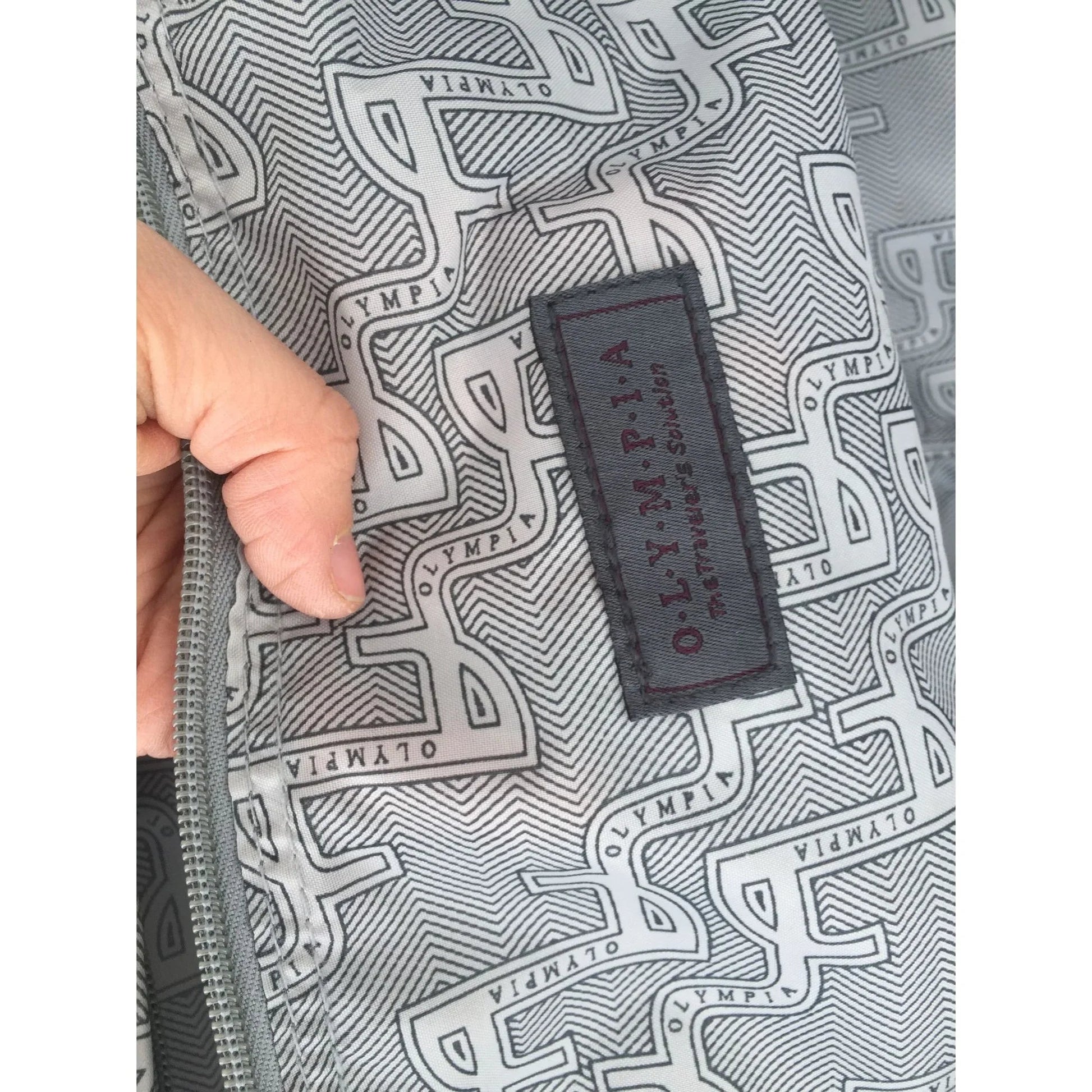 Zippered Olympia Black and Grey Suitcase (missing a wheel) - Olympia - Luggage & Bags - A+ Stuff