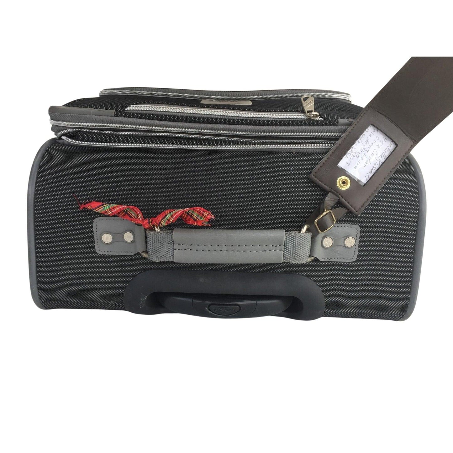 Zippered Olympia Black and Grey Suitcase (missing a wheel) - Olympia - Luggage & Bags - A+ Stuff