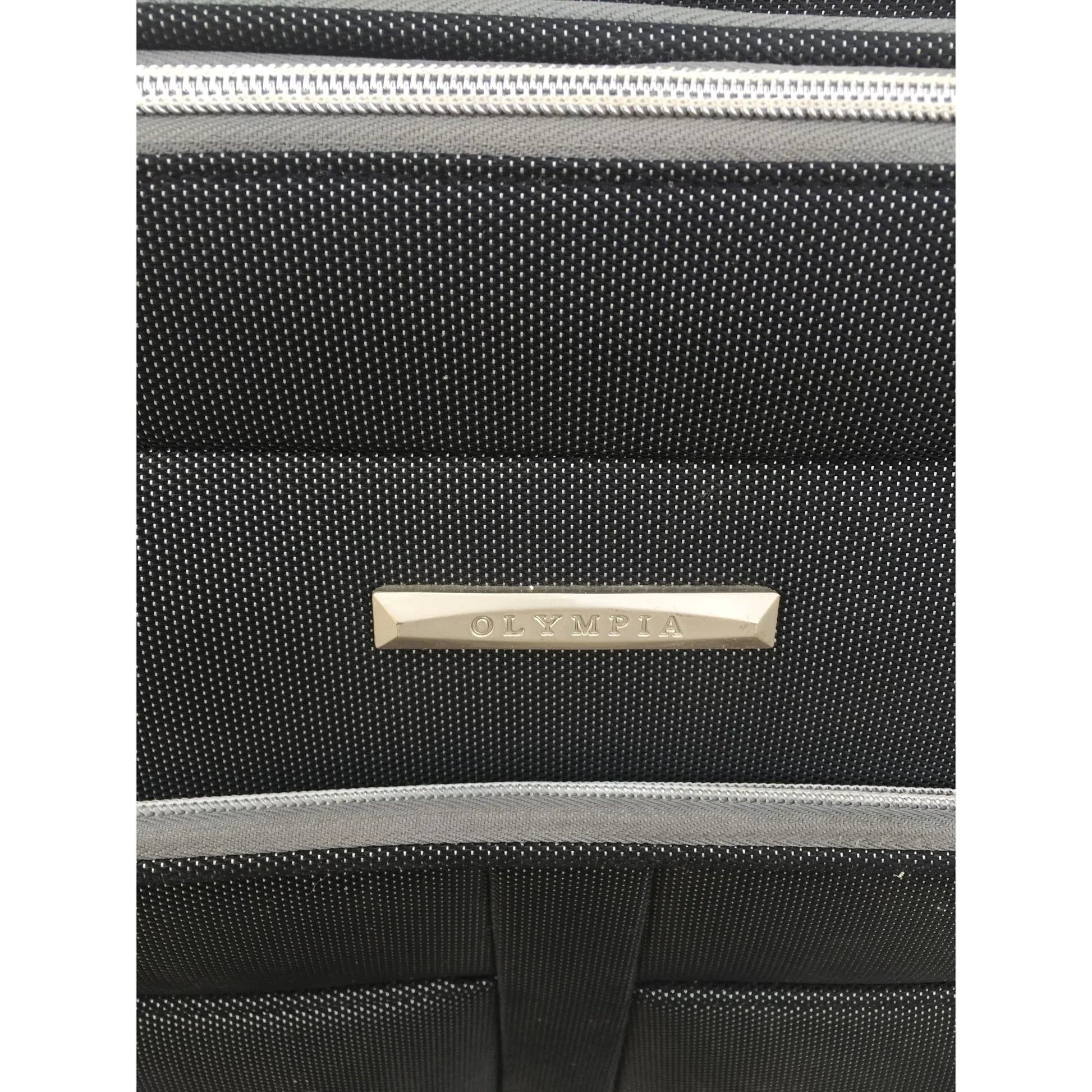 Zippered Olympia Black and Grey Suitcase (missing a wheel) - Olympia - Luggage & Bags - A+ Stuff