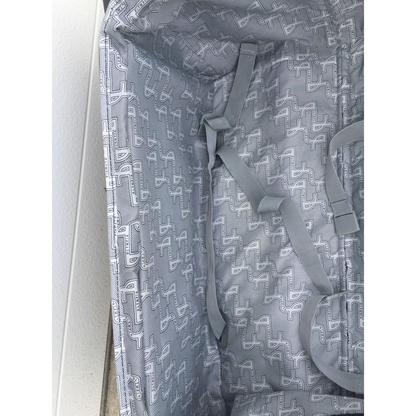 Zippered Olympia Black and Grey Suitcase (missing a wheel) - Olympia - Luggage & Bags - A+ Stuff