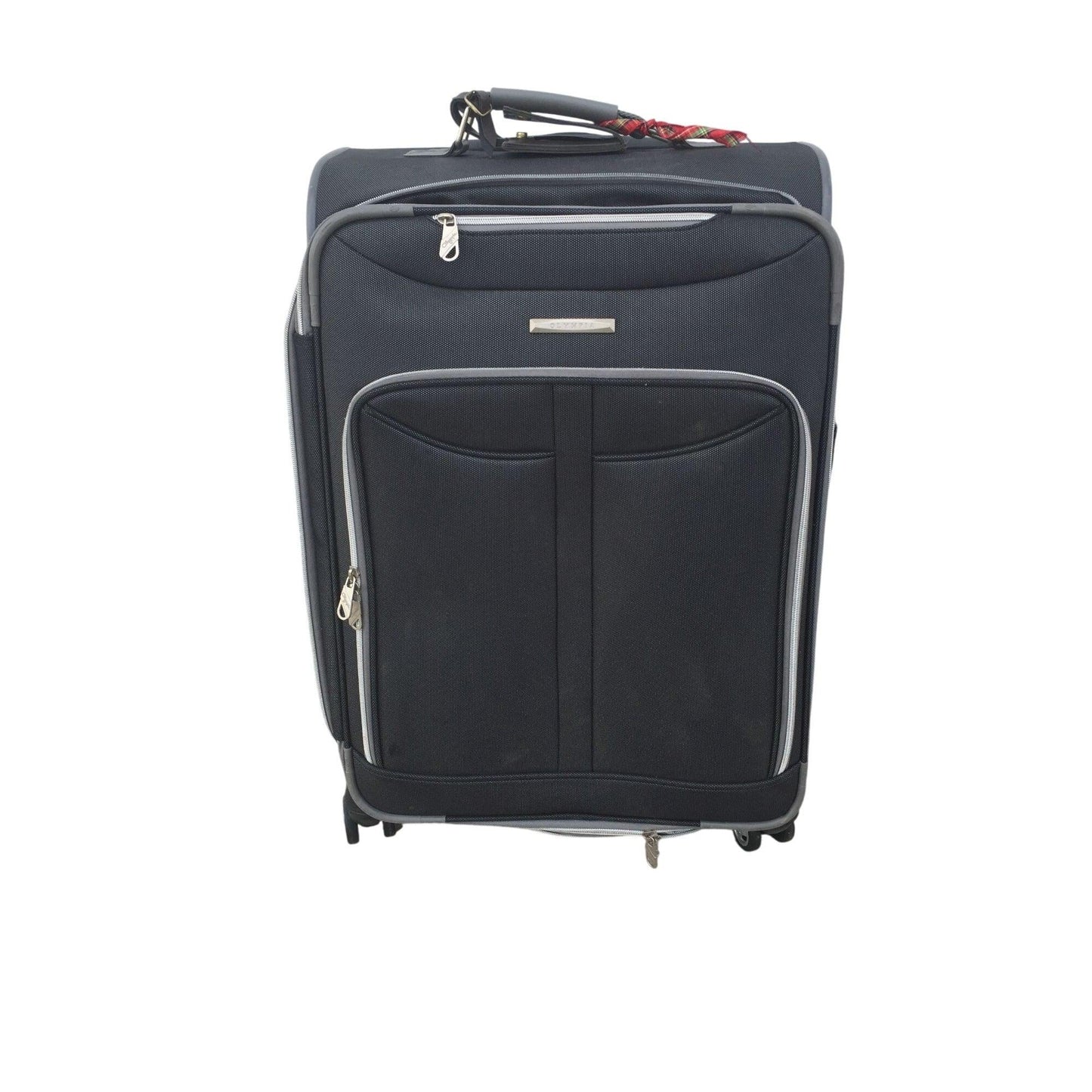 Zippered Olympia Black and Grey Suitcase (missing a wheel) - Olympia - Luggage & Bags - A+ Stuff