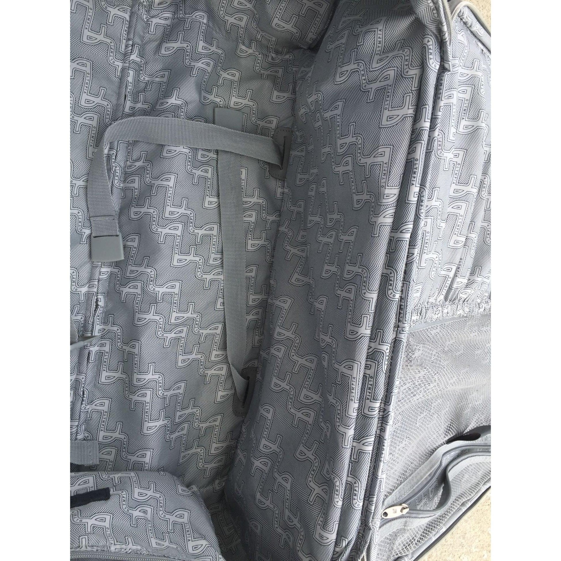 Zippered Olympia Black and Grey Suitcase (missing a wheel) - Olympia - Luggage & Bags - A+ Stuff