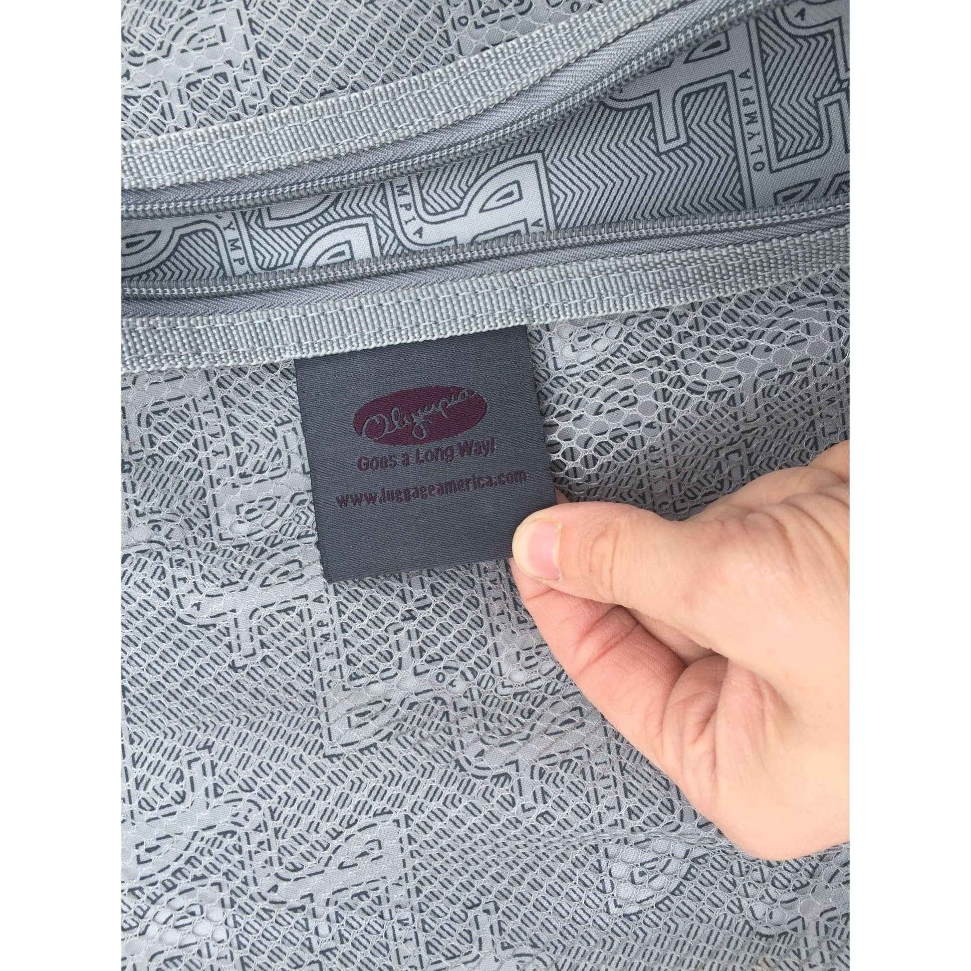 Zippered Olympia Black and Grey Suitcase (missing a wheel) - Olympia - Luggage & Bags - A+ Stuff