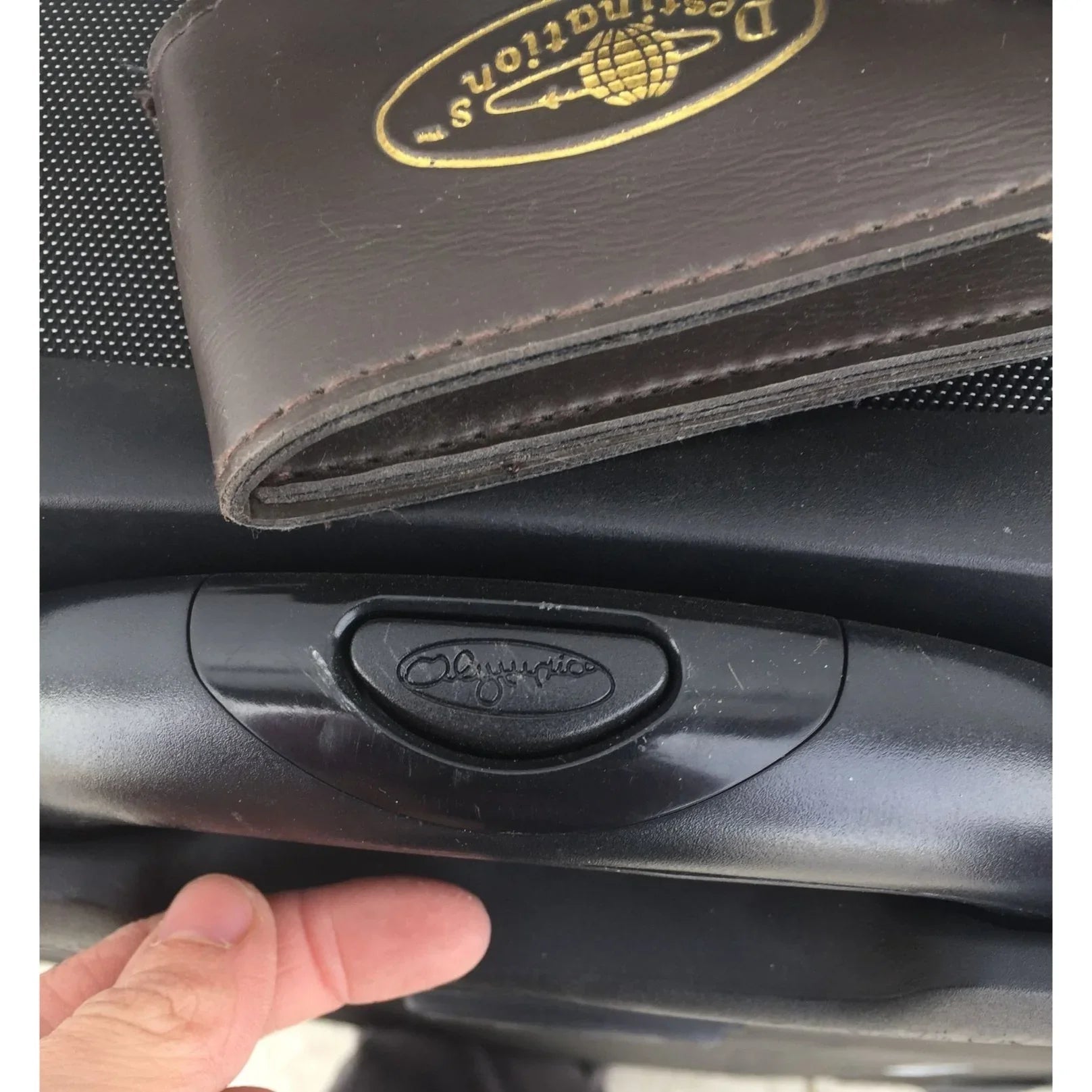 Zippered Olympia Black and Grey Suitcase (missing a wheel) - Olympia - Luggage & Bags - A+ Stuff