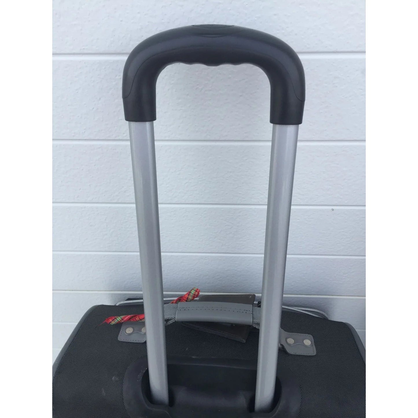 Zippered Olympia Black and Grey Suitcase (missing a wheel) - Olympia - Luggage & Bags - A+ Stuff