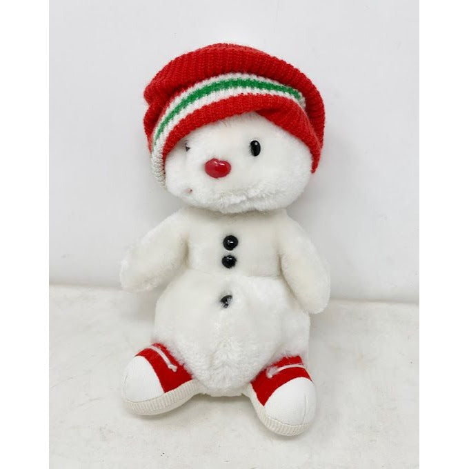 Holiday RUSS Snowman Plush "Snowflake" - toboggan ( hat), and shoes. 10" tall