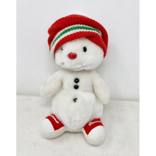 Holiday RUSS Snowman Plush "Snowflake" - toboggan ( hat), and shoes. 10" tall