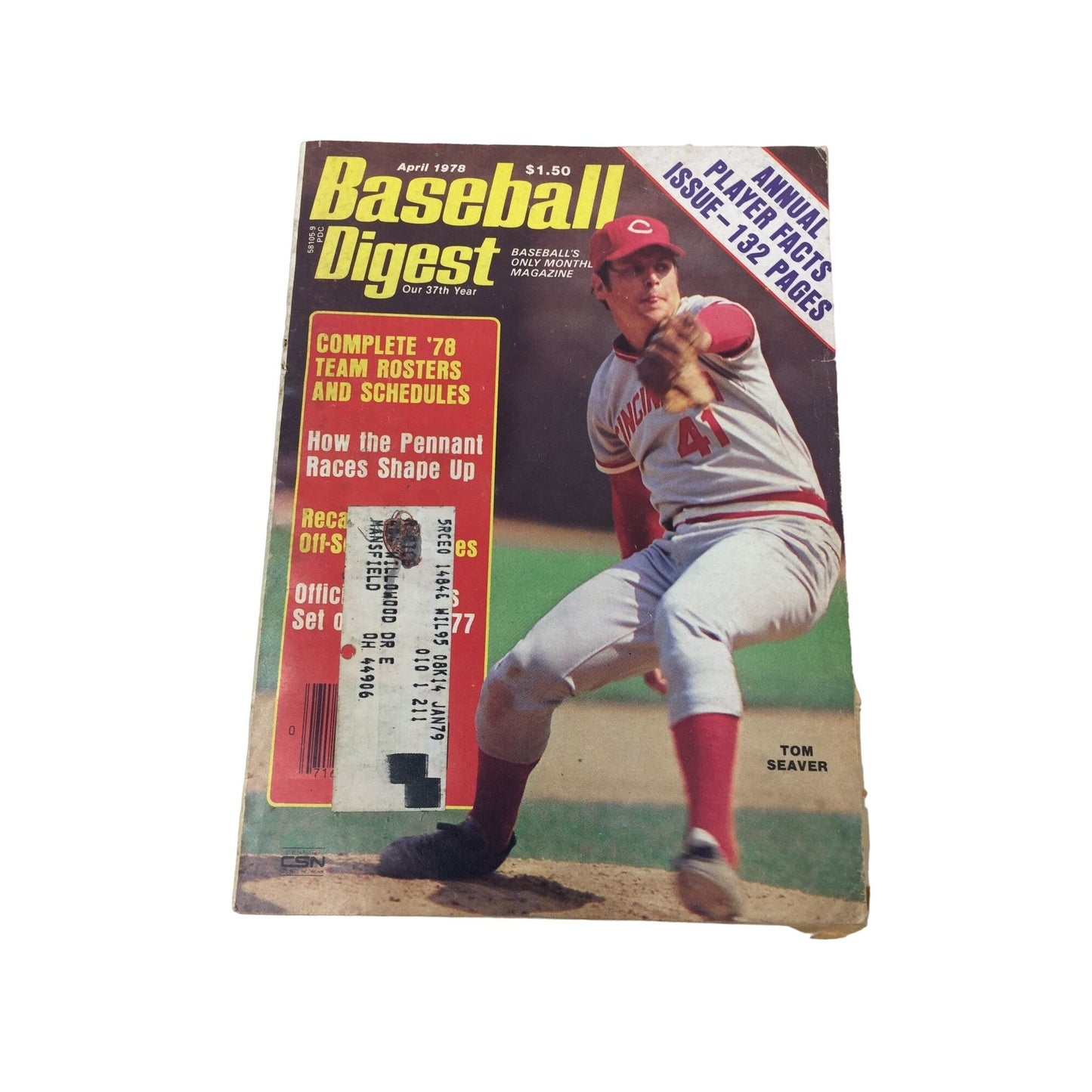 Set of 4 Vintage Baseball Digest Issues (April 1978,Dec 1969,  July 1978 & Oct 1978