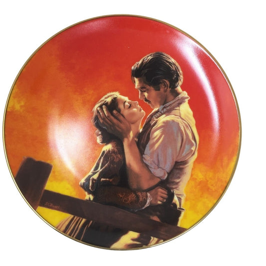 Fiery Embrace - Gone with the Wind Collector Plate in Box with COA