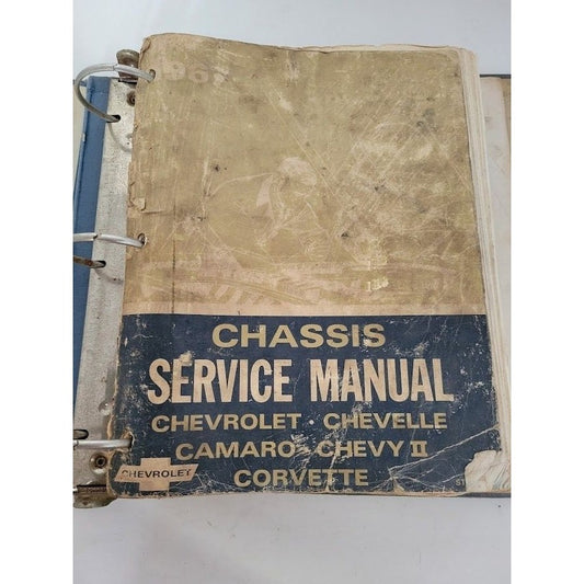 1967 Chassis Service Manual (in binder) Chevrolet, Chevelle, Camaro, Chevy II and Corvette - worn (see photos)