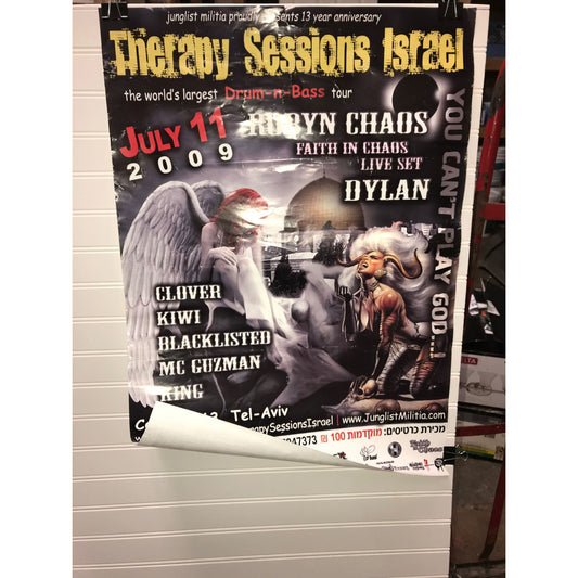 Therapy Sessions Israel July 11, 2009 - Concert Poster Junglist Militia - Great Rare Find!