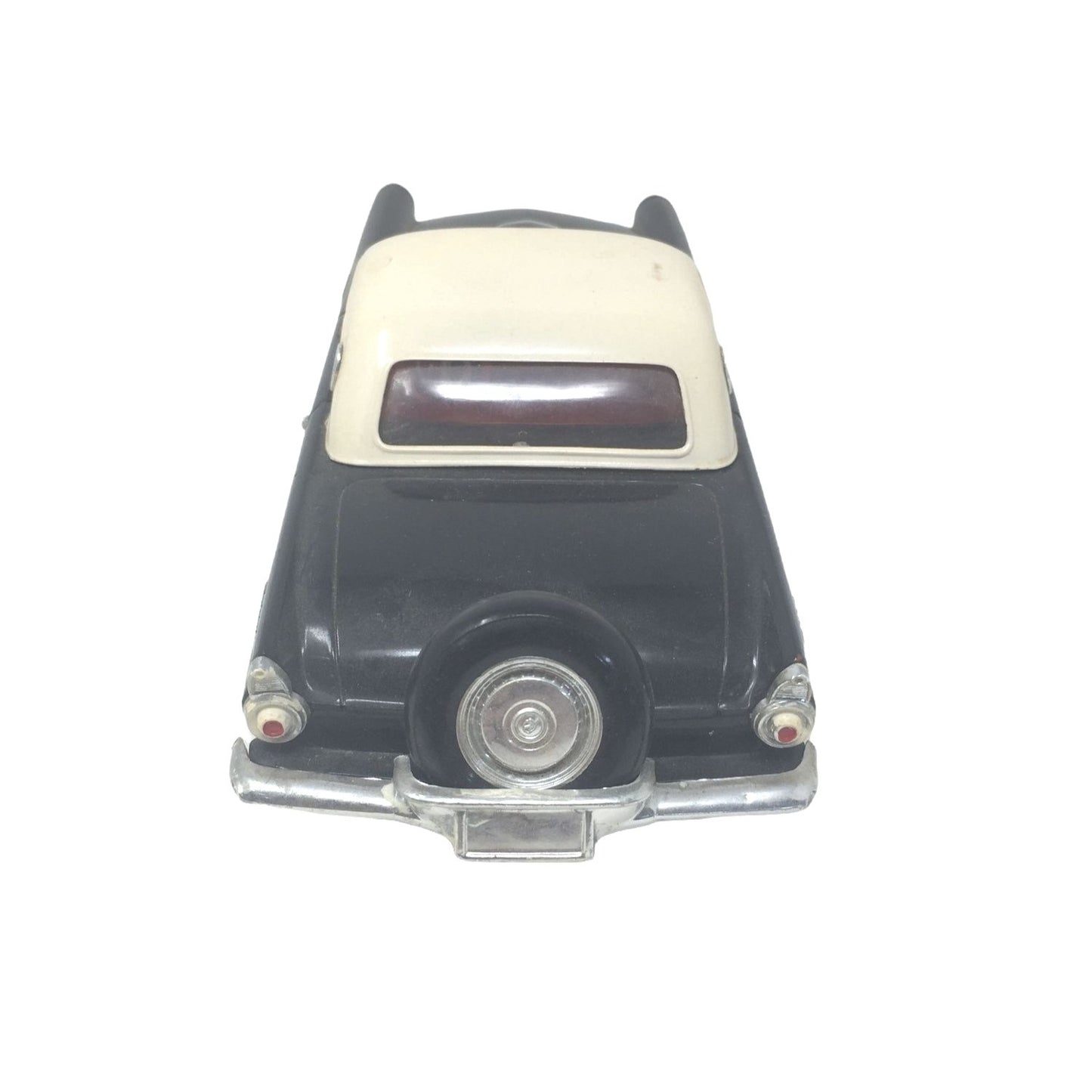 Vintage 1957 Chevy Convertible Diecast Car - Black Body, White Top - Classic Car