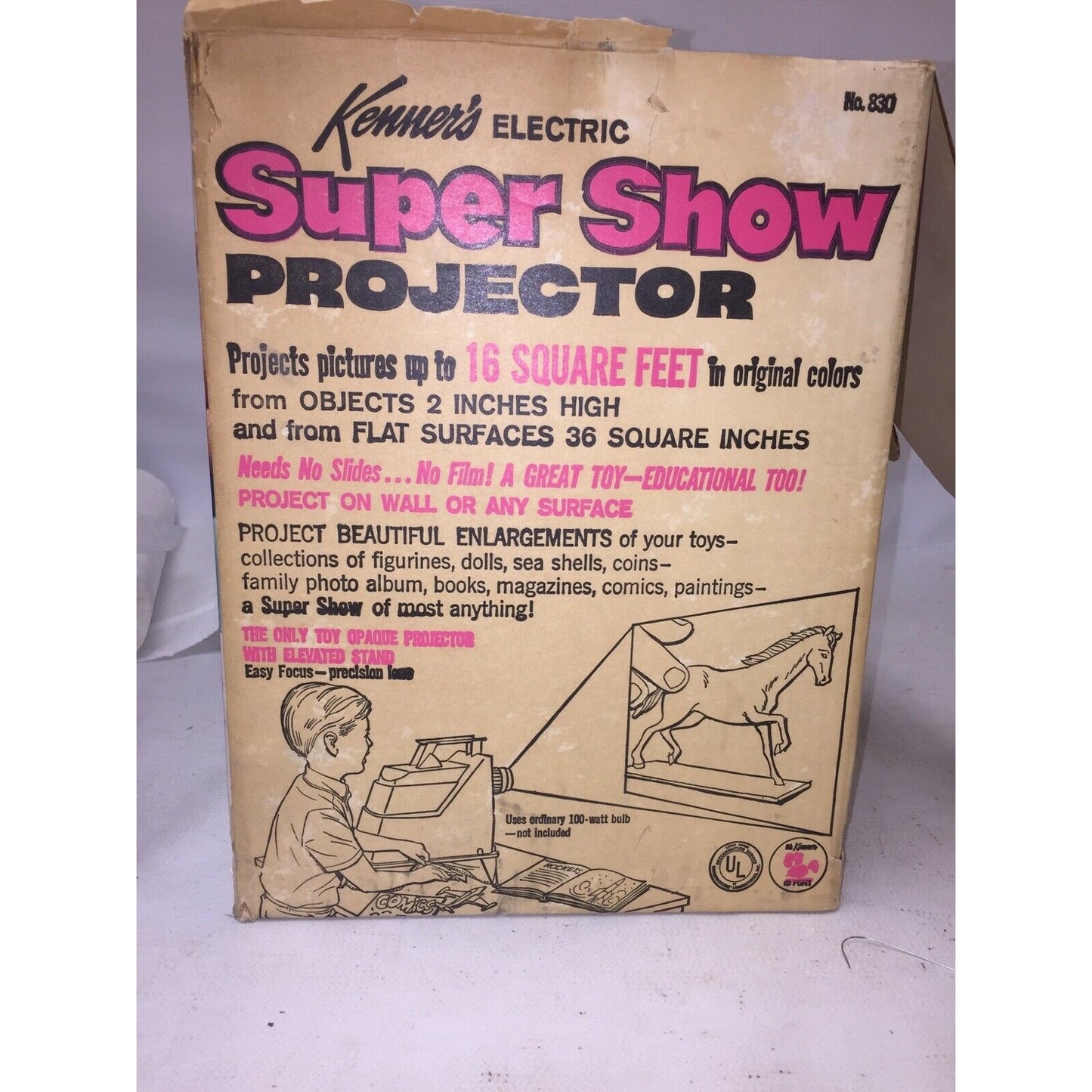 VINTAGE 1965 KENNER SUPER SHOW  PROJECTOR IN BOX -Classic