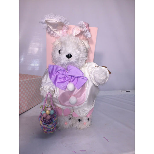 EASTER Decor - Teddy Bear Dressed as Bunny CUTE-  Brinn's 1995