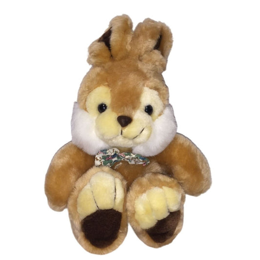 Vintage Cuddle Wit - Tan and brown easter bunny with bow tie Plush - Stuffed Animal