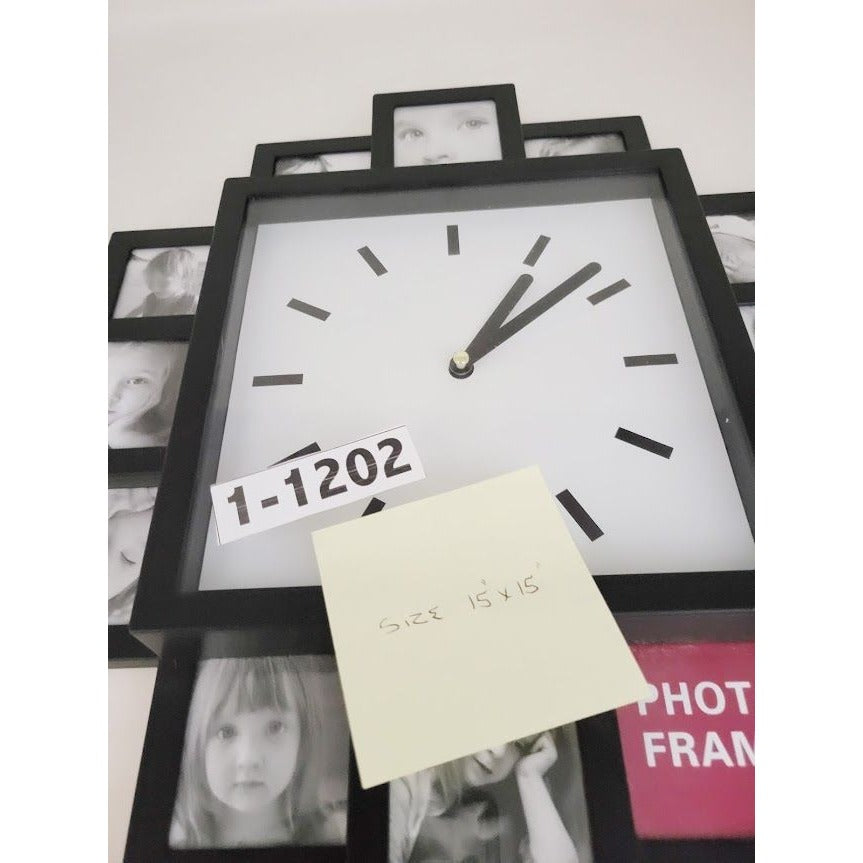 Photo Collage Wall Clock - One frame for each hour!